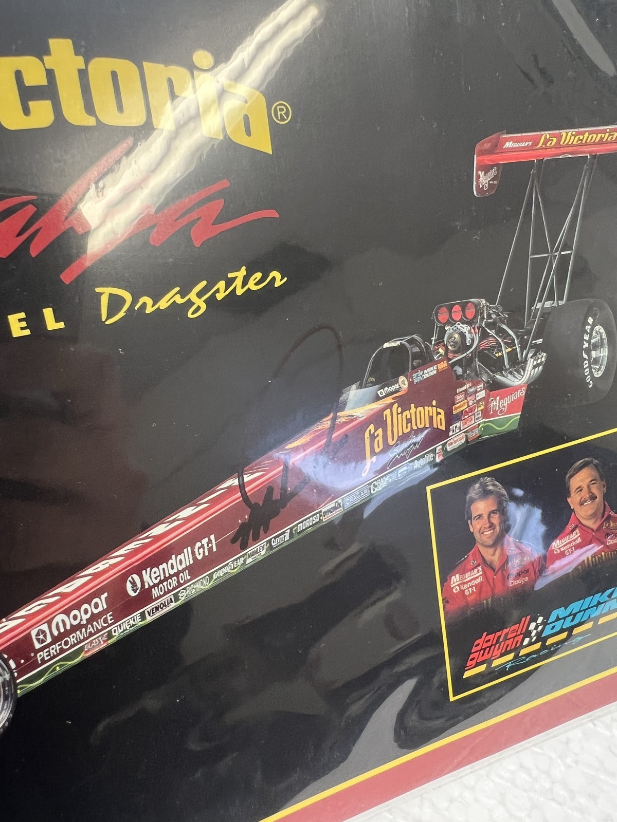 Mike Dunn La Victoria Top Fuel Dragster Signed Photo Card NHRA Racing Autograph