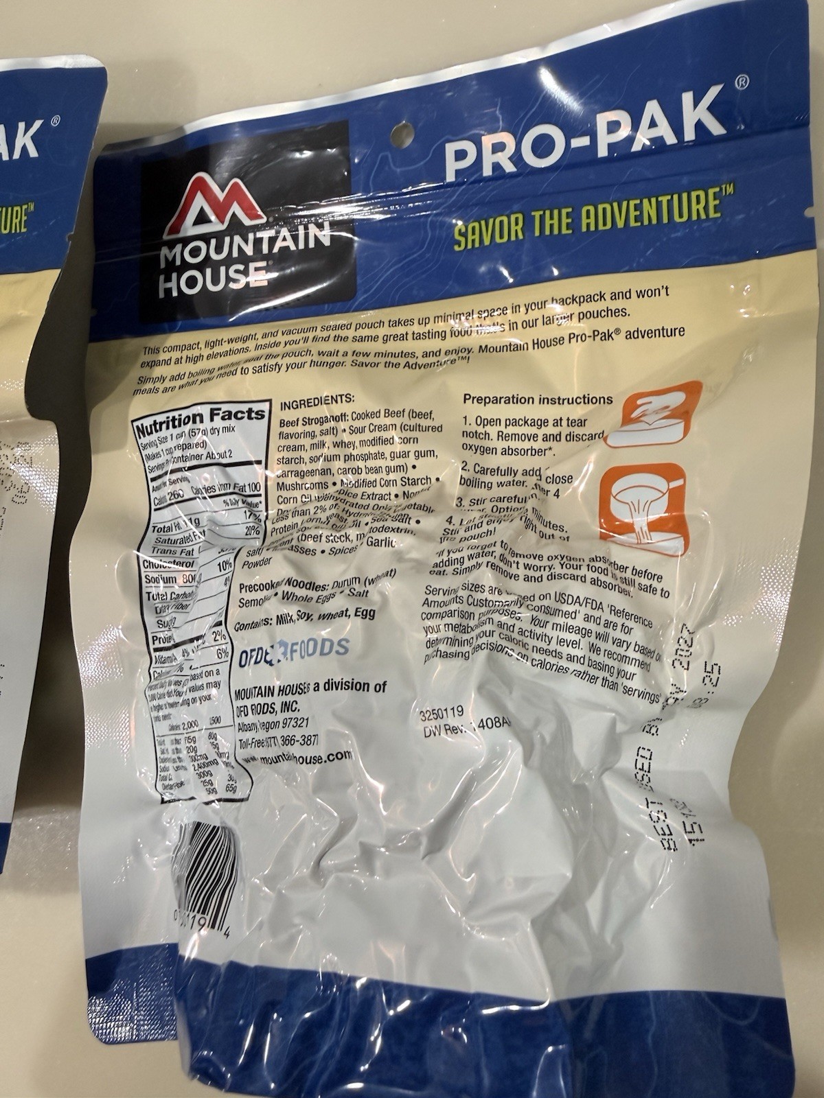 Mountain House Freeze Dried Meals Lot of 7 Camping Survival Food EXP 2027 MRE