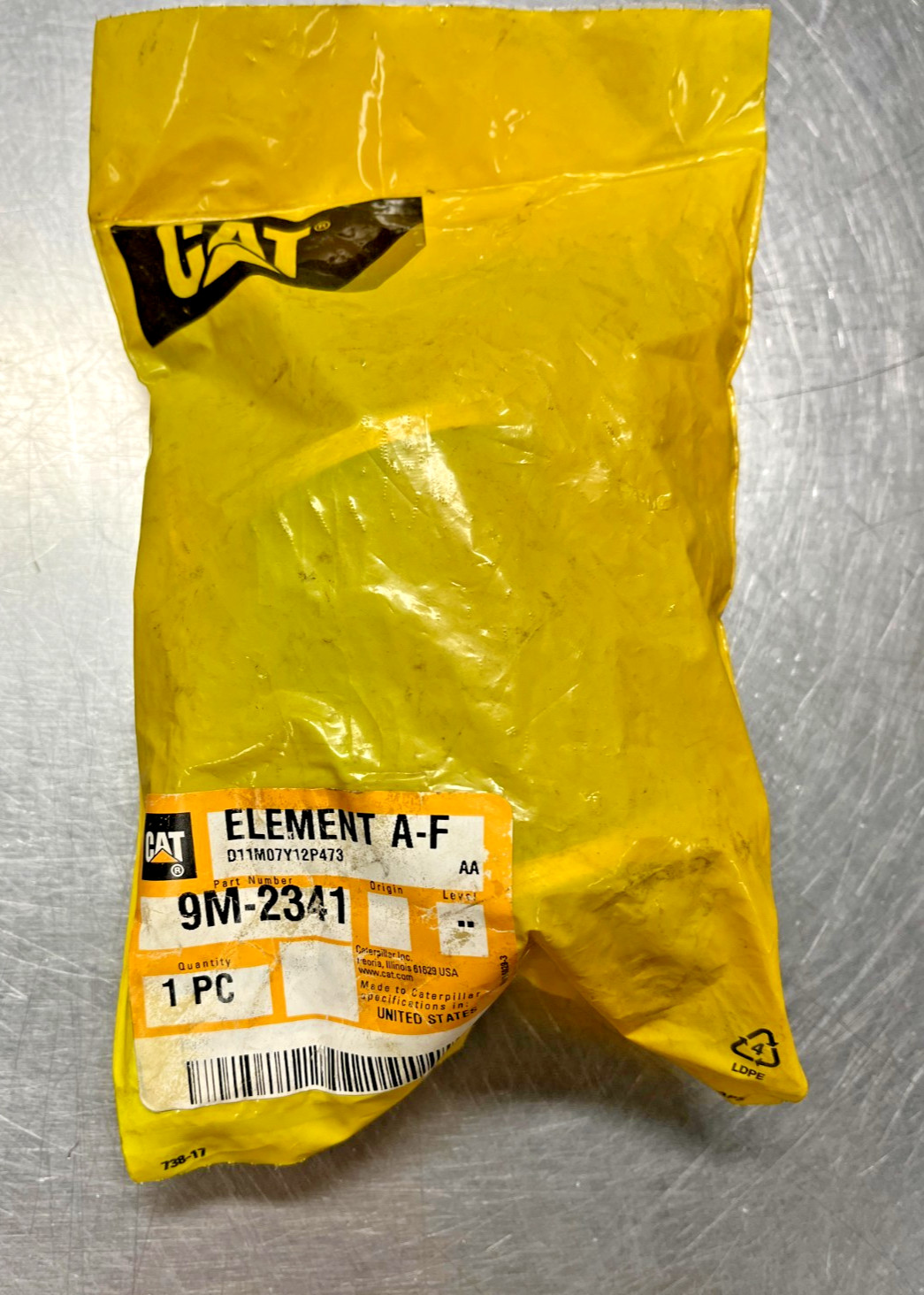 9M-2341  Genuine OEM  CAT   FILTER ELEMENT  Caterpillar  9M2341