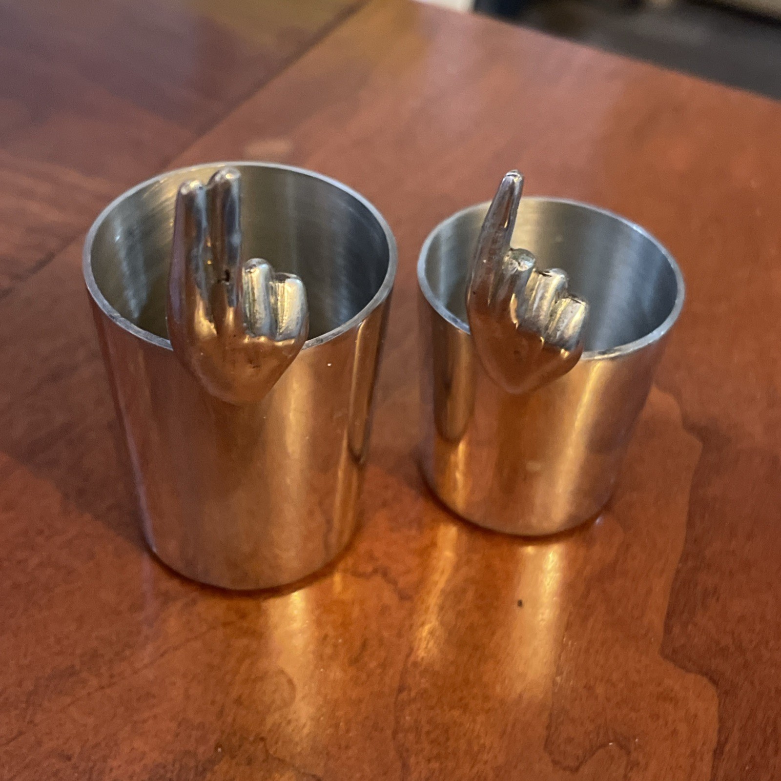 One-Finger & Two Finger Silver Jigger Set