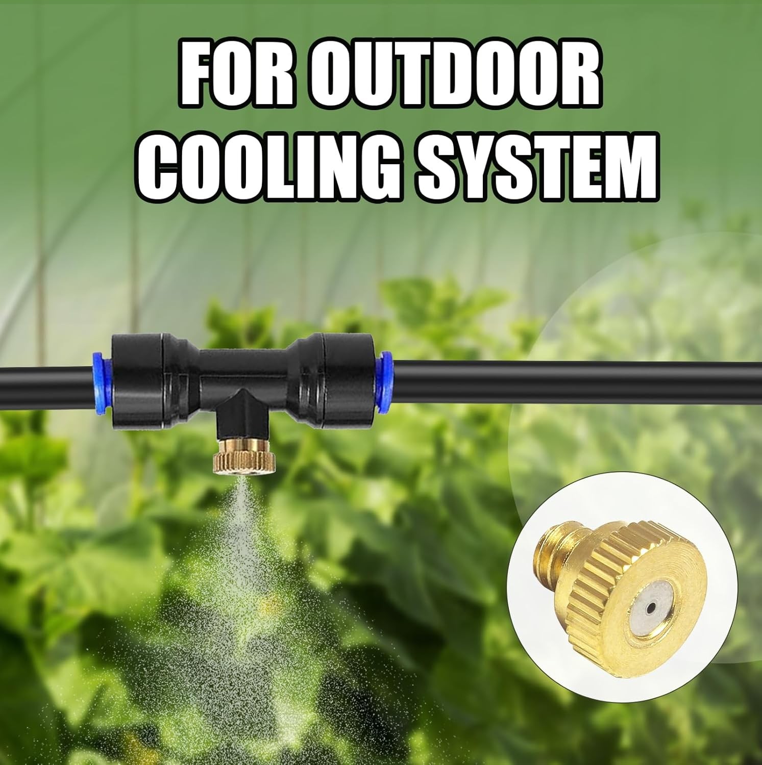 20pcs Brass Misting Nozzles 0.031" 10/24 UNC Patio Outdoor Cooling System