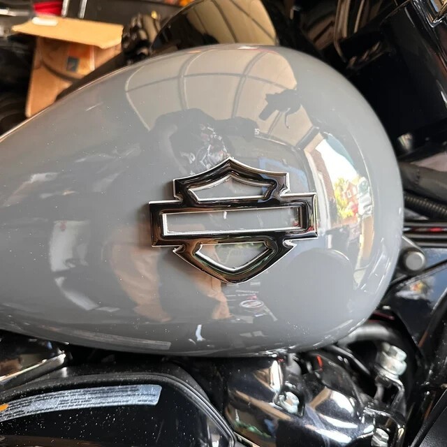 Harley Davidson Emblems 2 pcs CHROME Puffy Custom 3M Adhesive Fuel Tank Badge