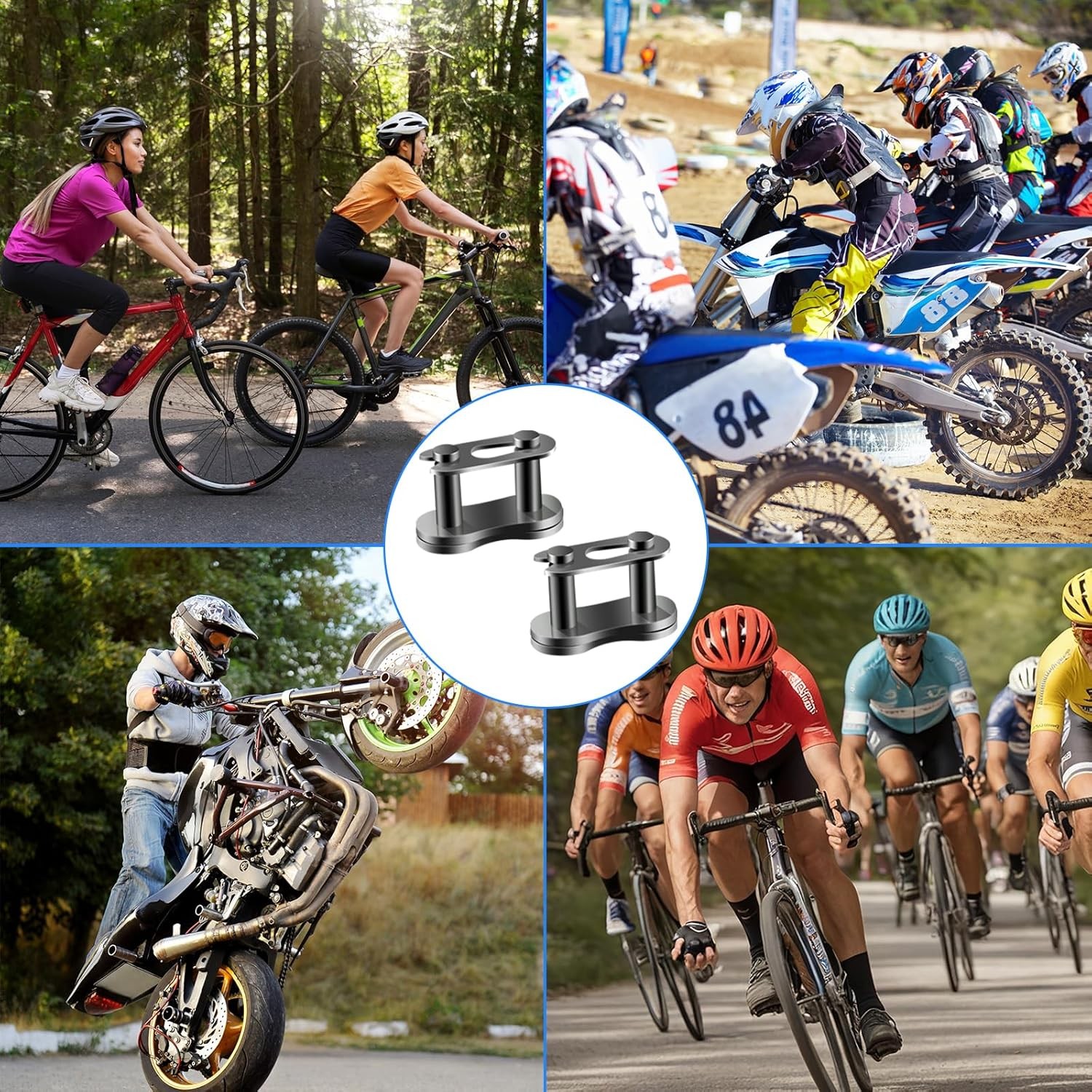 8 Pcs 420 Chain Master Links, Motorcycle Connector, Link...