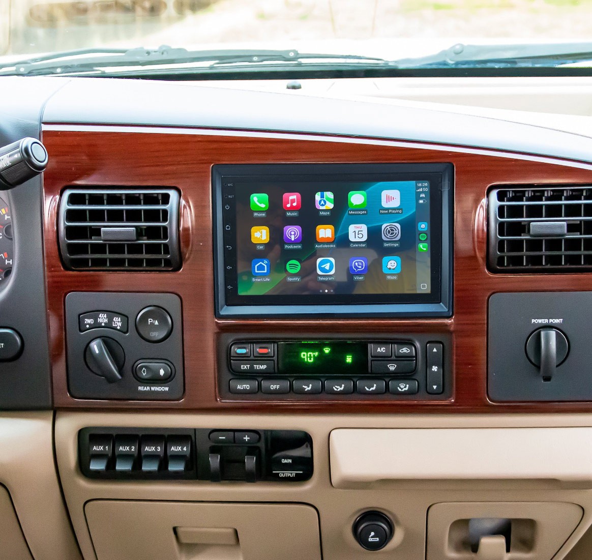 8Core Android 15 Apple CarPlay Radio Stereo For 2005-2007 F-250 F-350 Super Duty