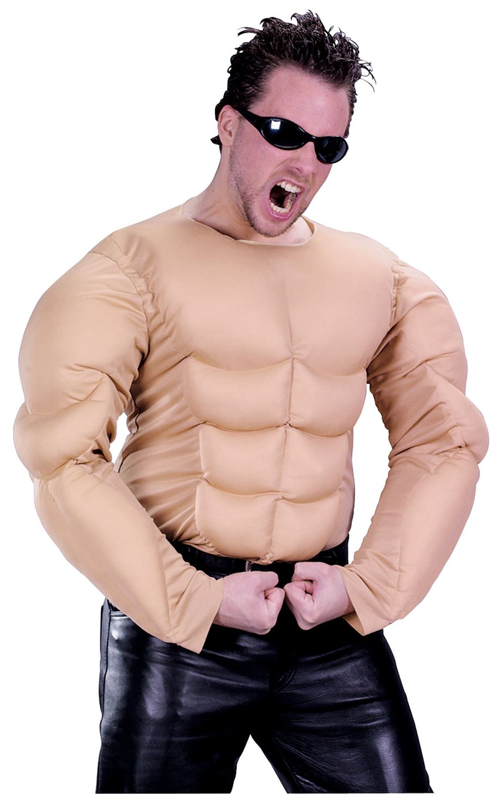 Muscle Chest Bodybuilder Padded Shirt Men Adult Costume