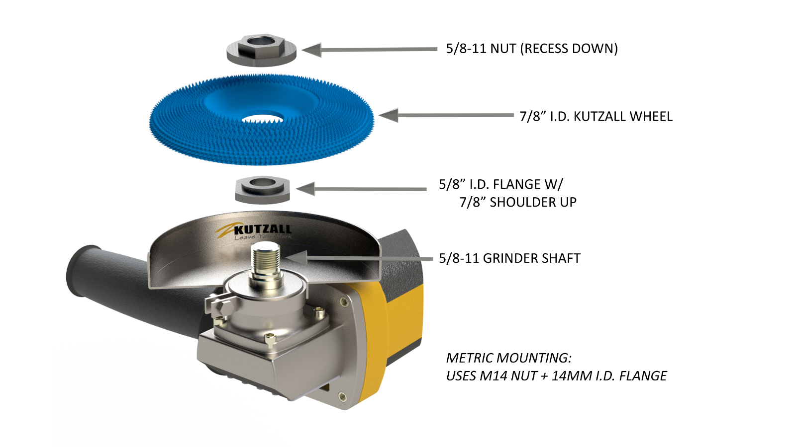 Kutzall Extreme Shaping Disc, Medium, 4-1/2" (114.3mm) Diameter, (SD412X70)