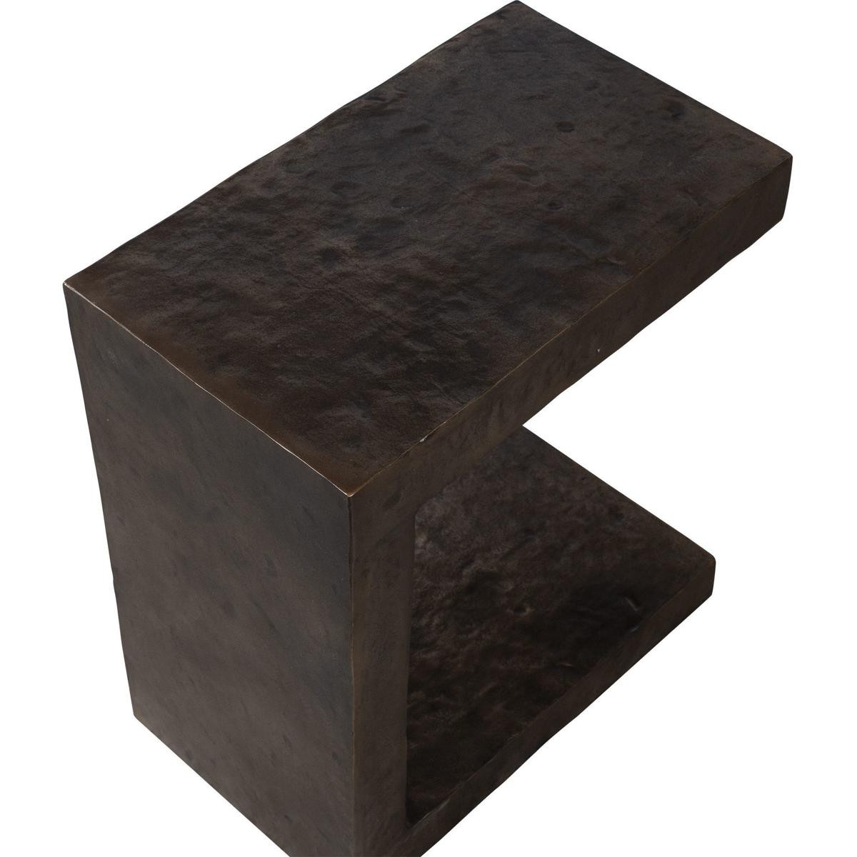 Uttermost 50213 Obra 22 X 20 inch Dark Bronze Outdoor Side Table