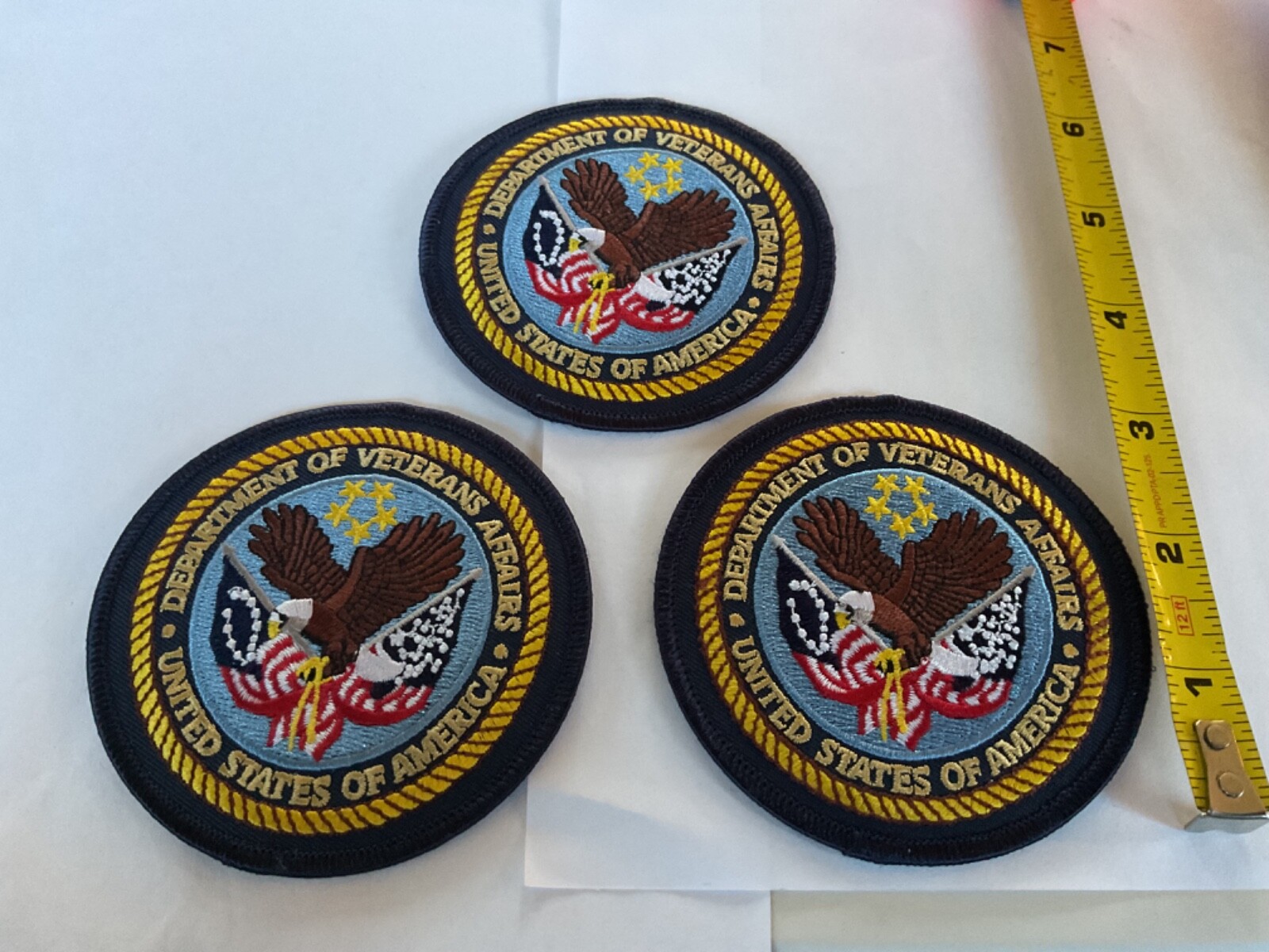 Department Of Veterans Affairs Hat,vest,jacket size collectible patch 3 pieces