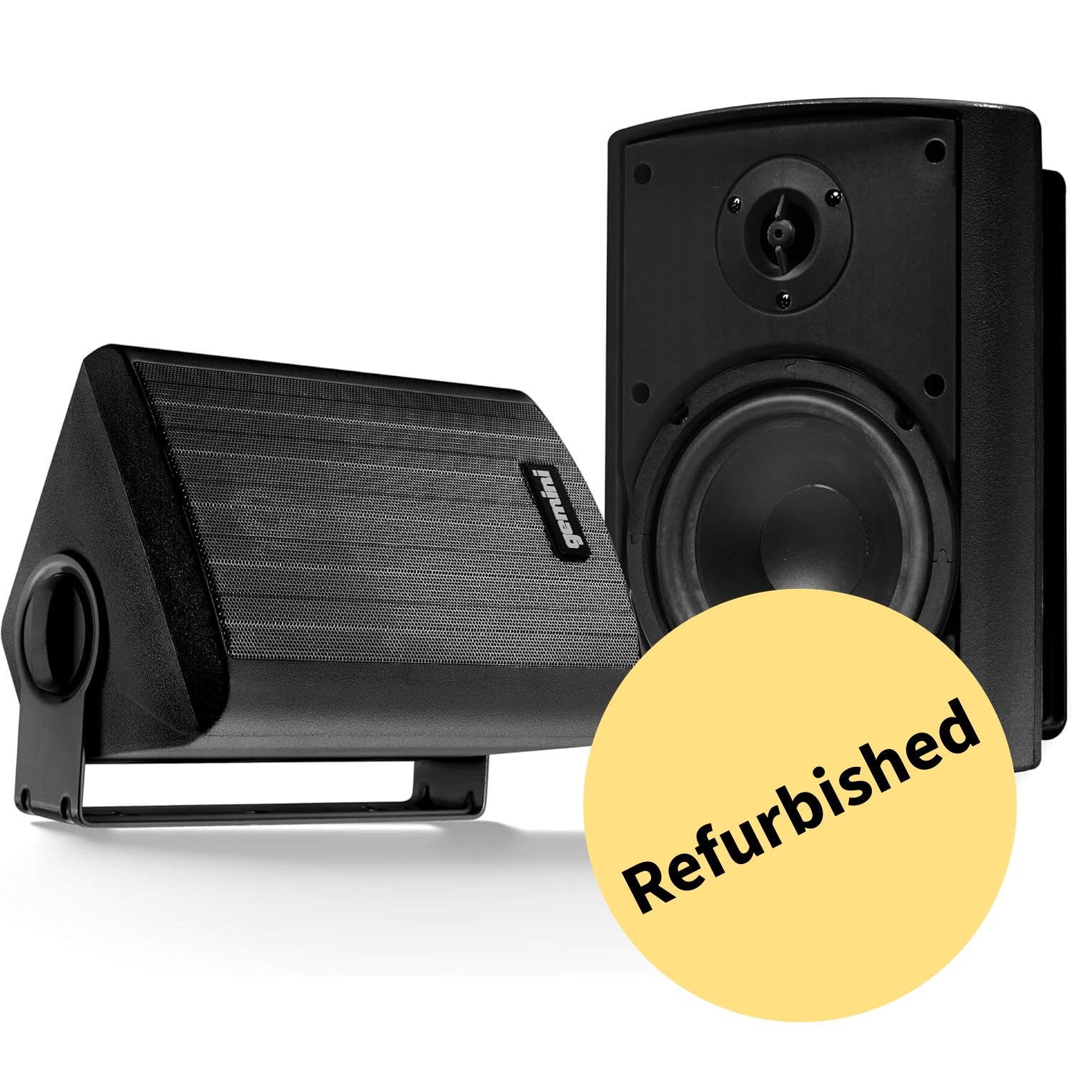 Gemini Outdoor Bluetooth Speakers Pair Waterproof Mountable IP44 Black...