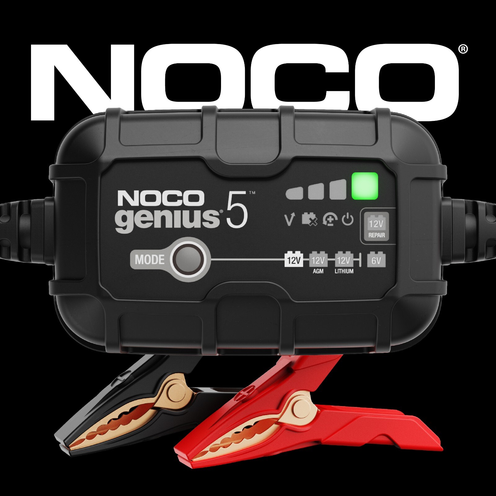 NOCO GENIUS5 6V/12V 5A Smart Battery Charger, Trickle Charger and Maintainer