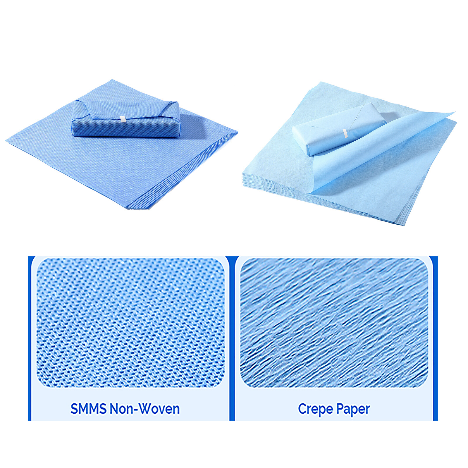 50/100Pcs JMU Autoclave CSR Sterilization Wrap Sheet SMMS Non-Woven &Crepe Paper