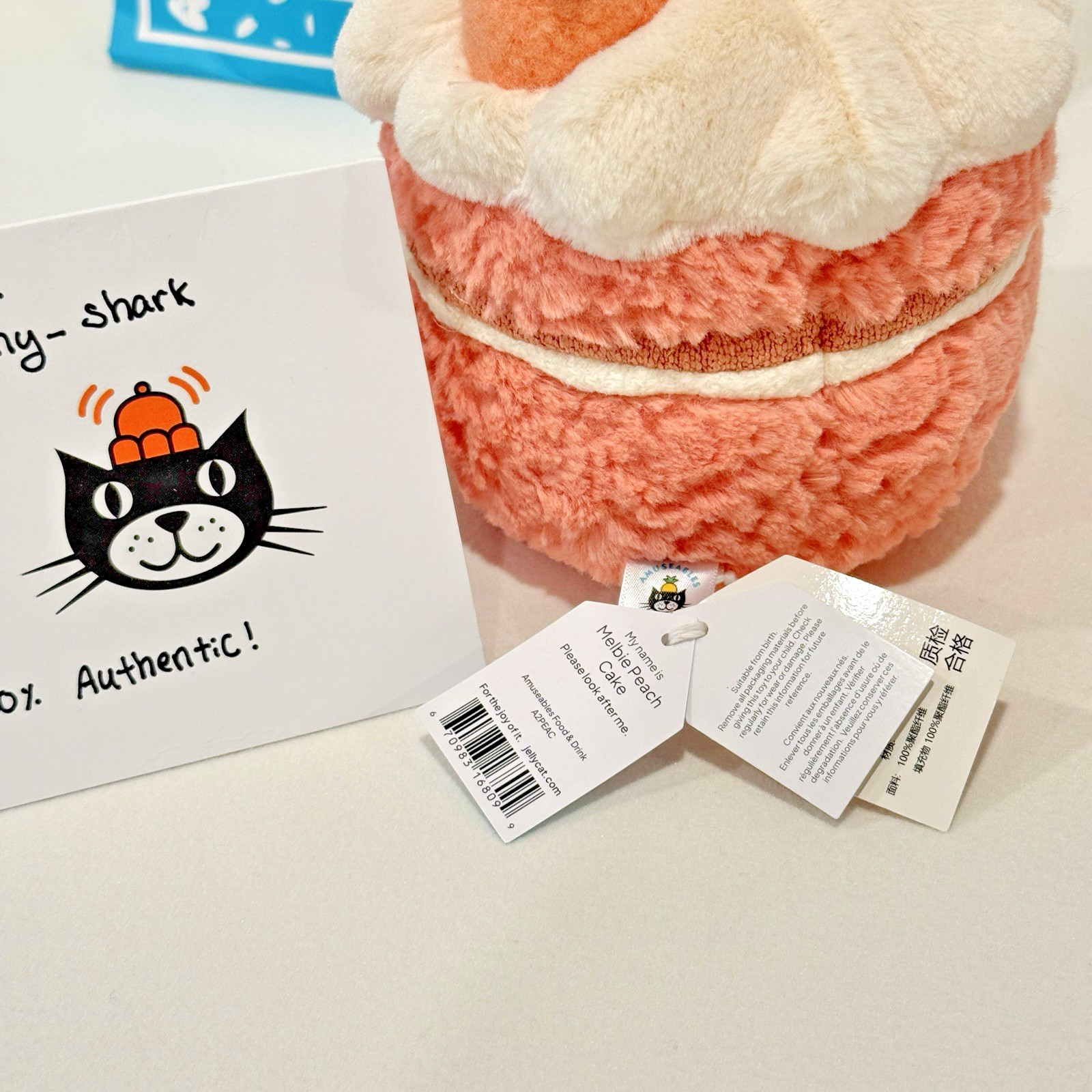 Jellycat Shanghai Exclusive Melibie Peach Cake - 100% Authentic - Ship from US
