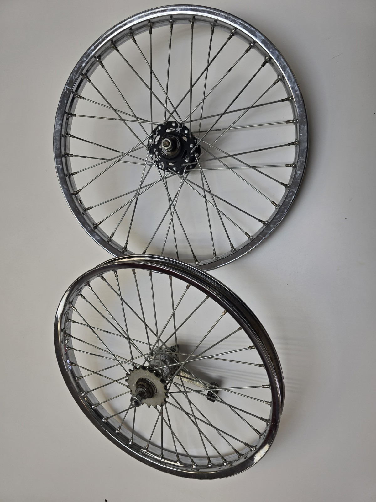 1974 Yamaha Moto Bike J60 Wheelset Femco 20" Wheels Long Axle ACS Bendix OS BMX