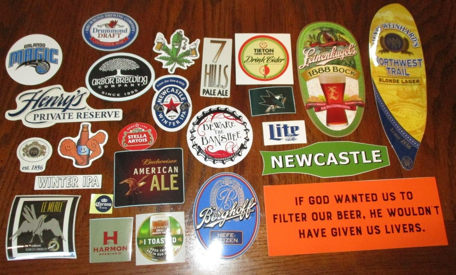 25 BEER STICKER PACK LOT decal craft beer brewing brewery tap handle F