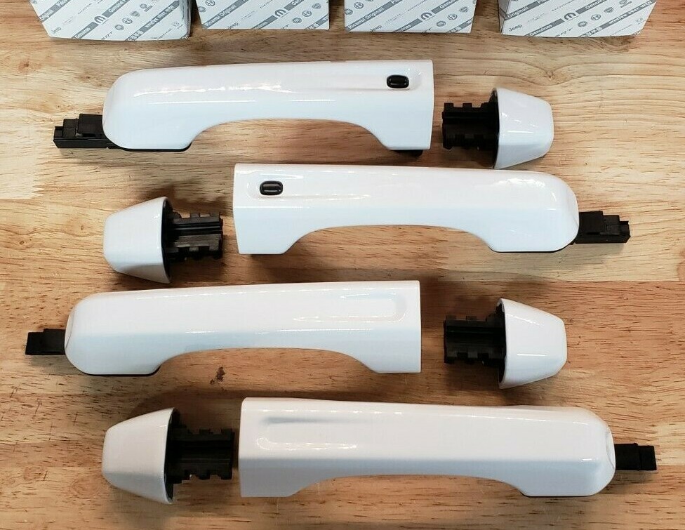 NEW 2018-2025 Jeep Wrangler JLU, Gladiator BRIGHT WHITE (PW7) Door Handles, OEM