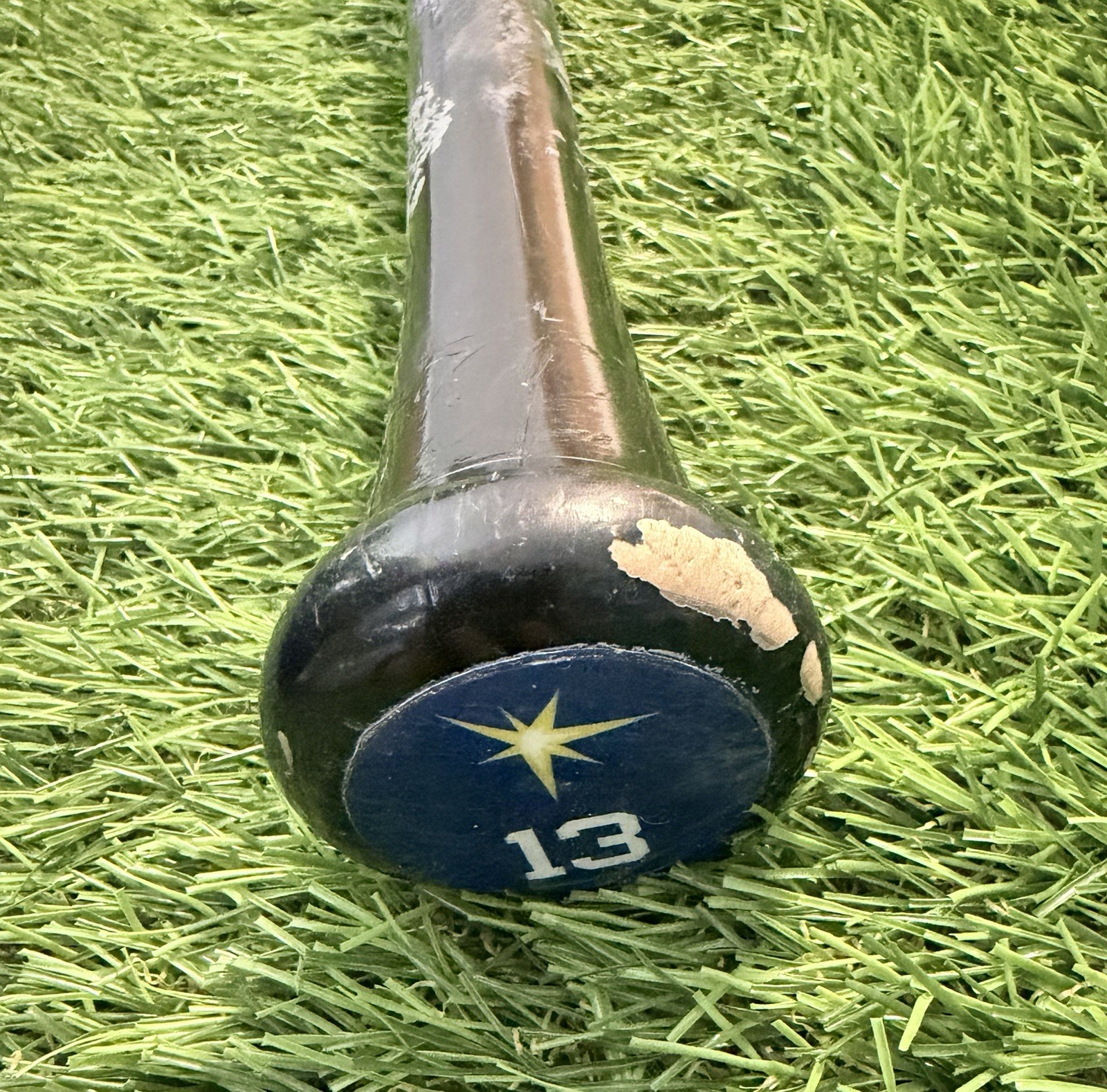 Junior Caminero 2025 Tampa Bay Rays Game-Used & Signed Bat GUG LOA