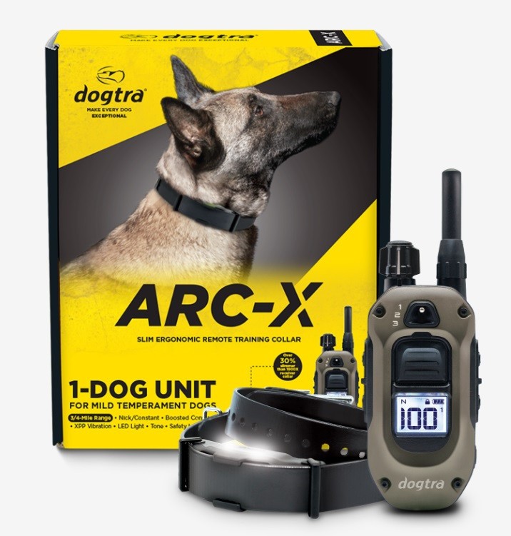 Dogtra ARC-X Ergonomic Dog Remote Training Collar 3/4 Mi, Boost & XPP Vibration