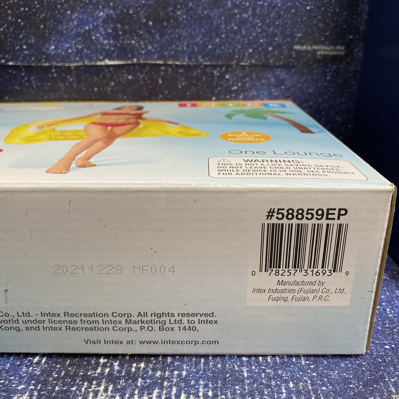 INTEX Sit 'N Float Inflatable Floating Swimming Pool Adult Lounge Chair