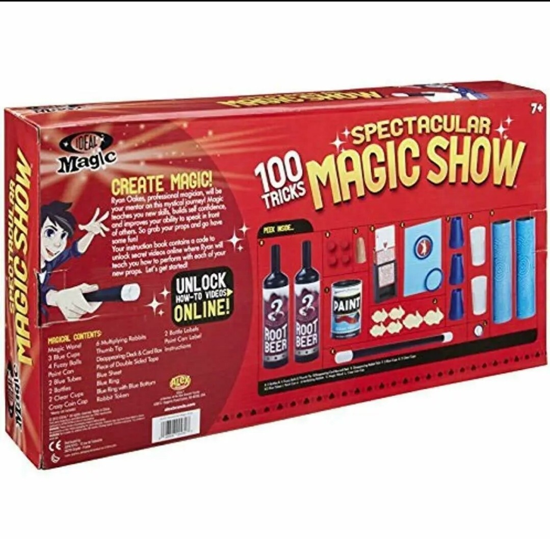 Spectacular Magic Show - Premium Magicians Set Create 100 Tricks Ages 7 Years +