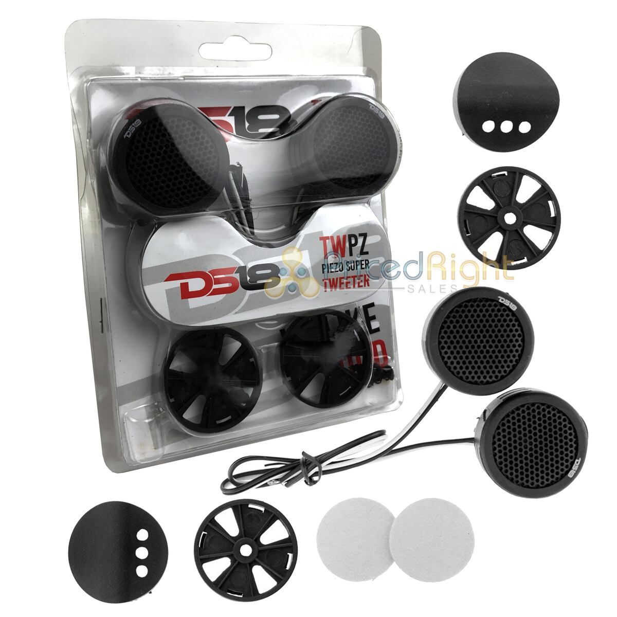 DS18 TWPZ 1" Inch Mirco Dome Tweeters 4 Ohms 80 Watts Max Built In Crossover