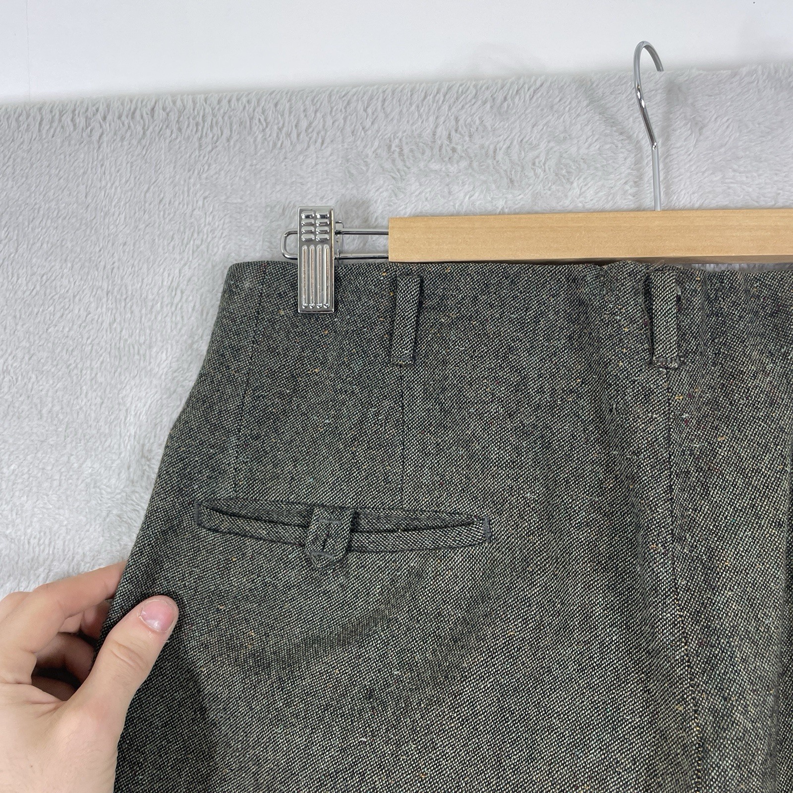 Vtg 50s Drop Loop Wool Slacks Men’s 32x32 Pendleton Rockabilly Pants Pleated 40s