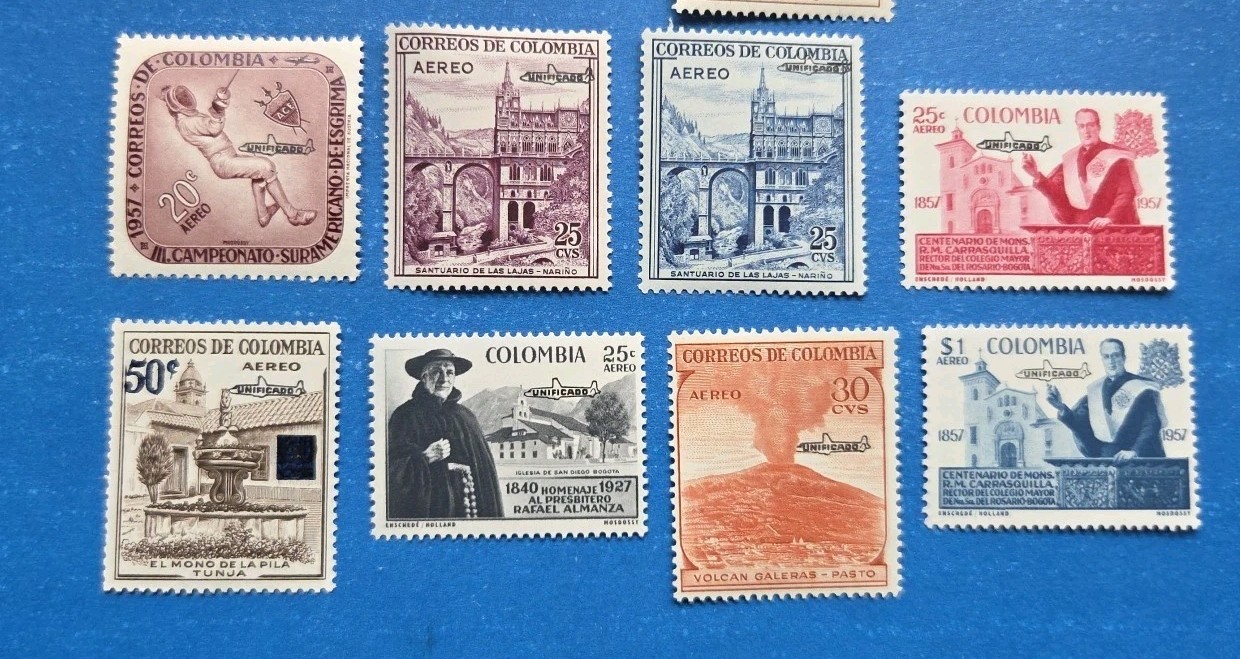 Colombia Stamps, Scott C322-C341 Short Set MNH