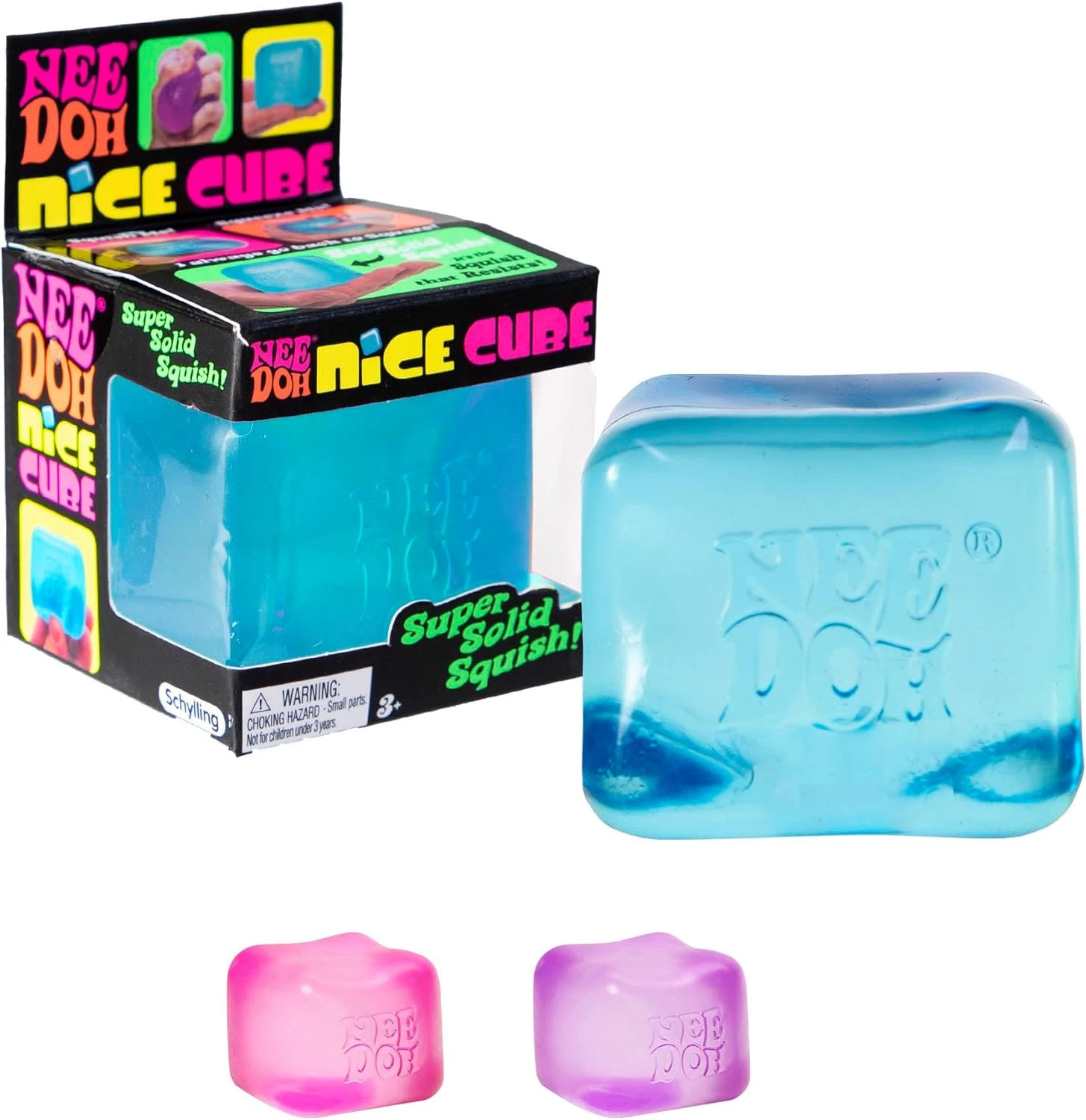 Nee Doh Nice Cube -Sensory Squeeze Toy with Super Solid Squish AE