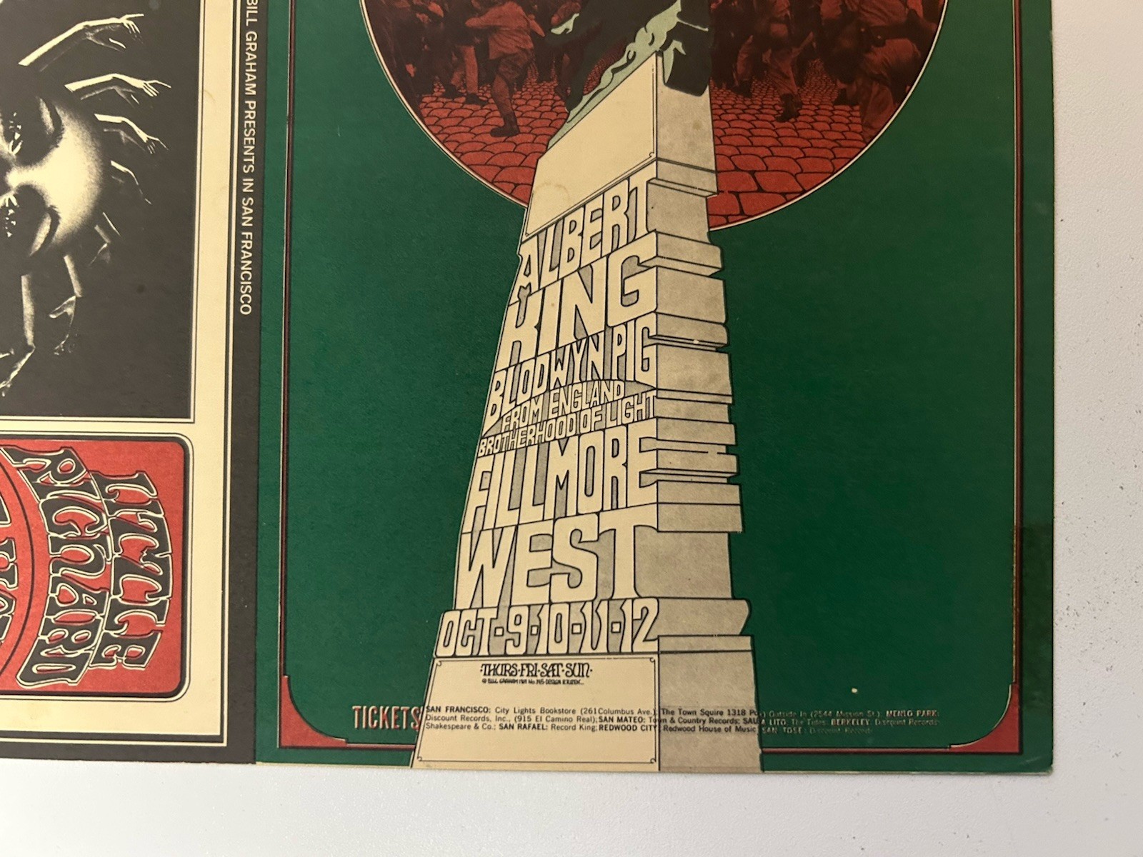 1969-FILLMORE BG-195/196 DOUBLE POSTCARD-MAILED-RANDY TUTEN/DAVID SINGER