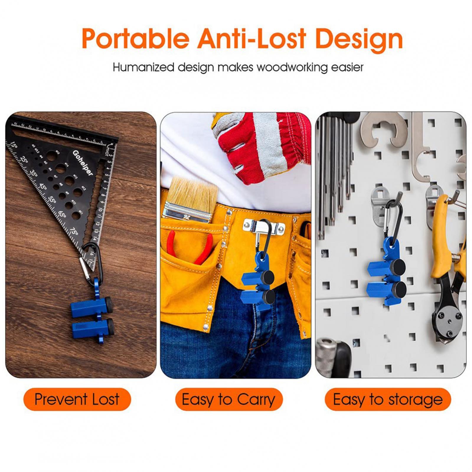 Stair Gauges with Holder for Framing Square Speed Square, Circular Saw Rip Guide