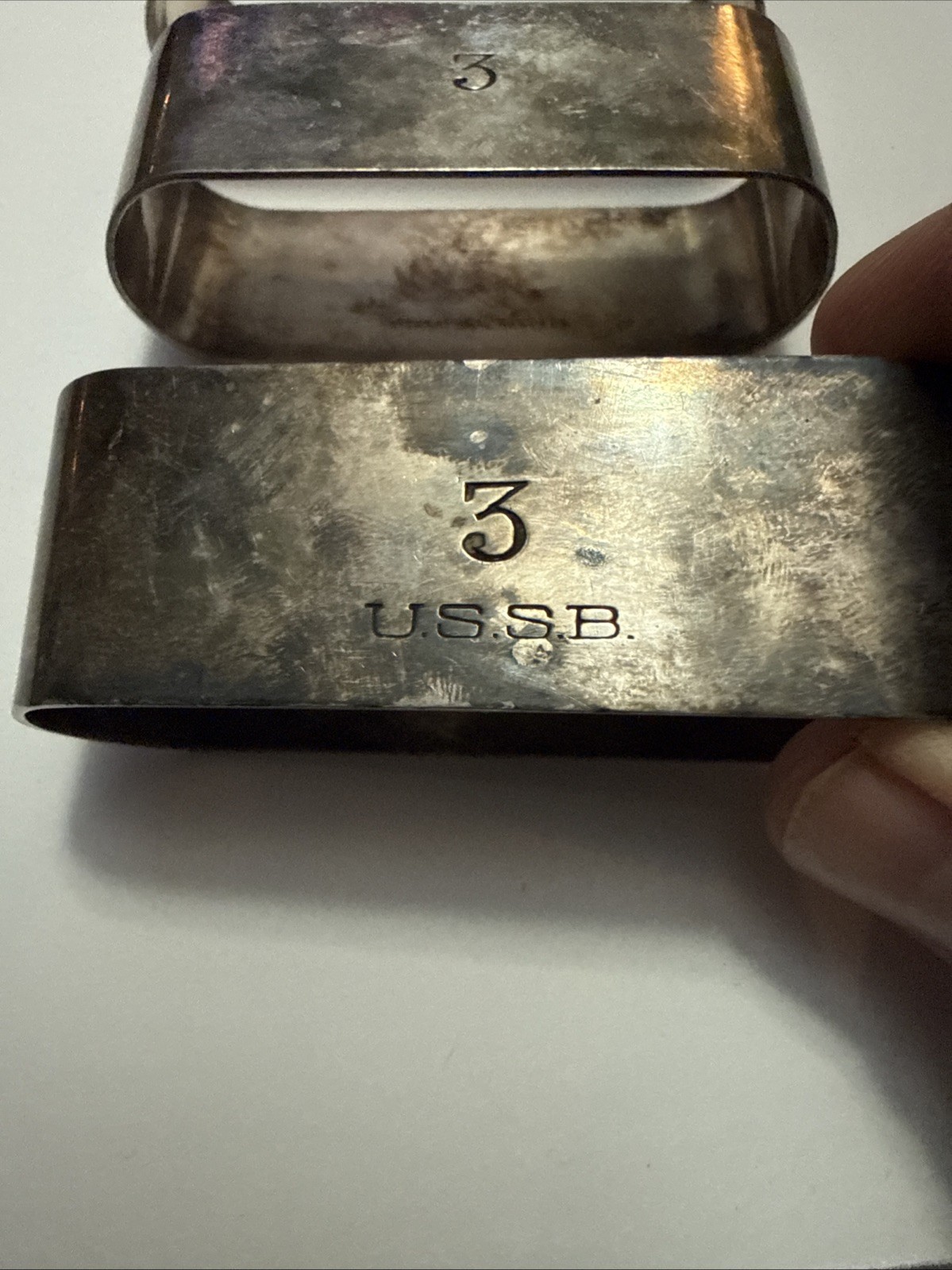 Rare Lot Of 7 INTERNATIONAL SILVER CO. USSB (US SHIPPING BOARD) NAPKIN RINGS