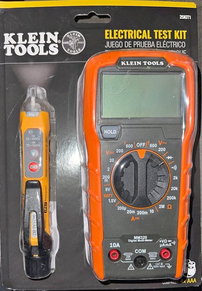 Klein Tools Digital Multimeter and Non-Contact Voltage Tester Set MM320 - 25KIT1