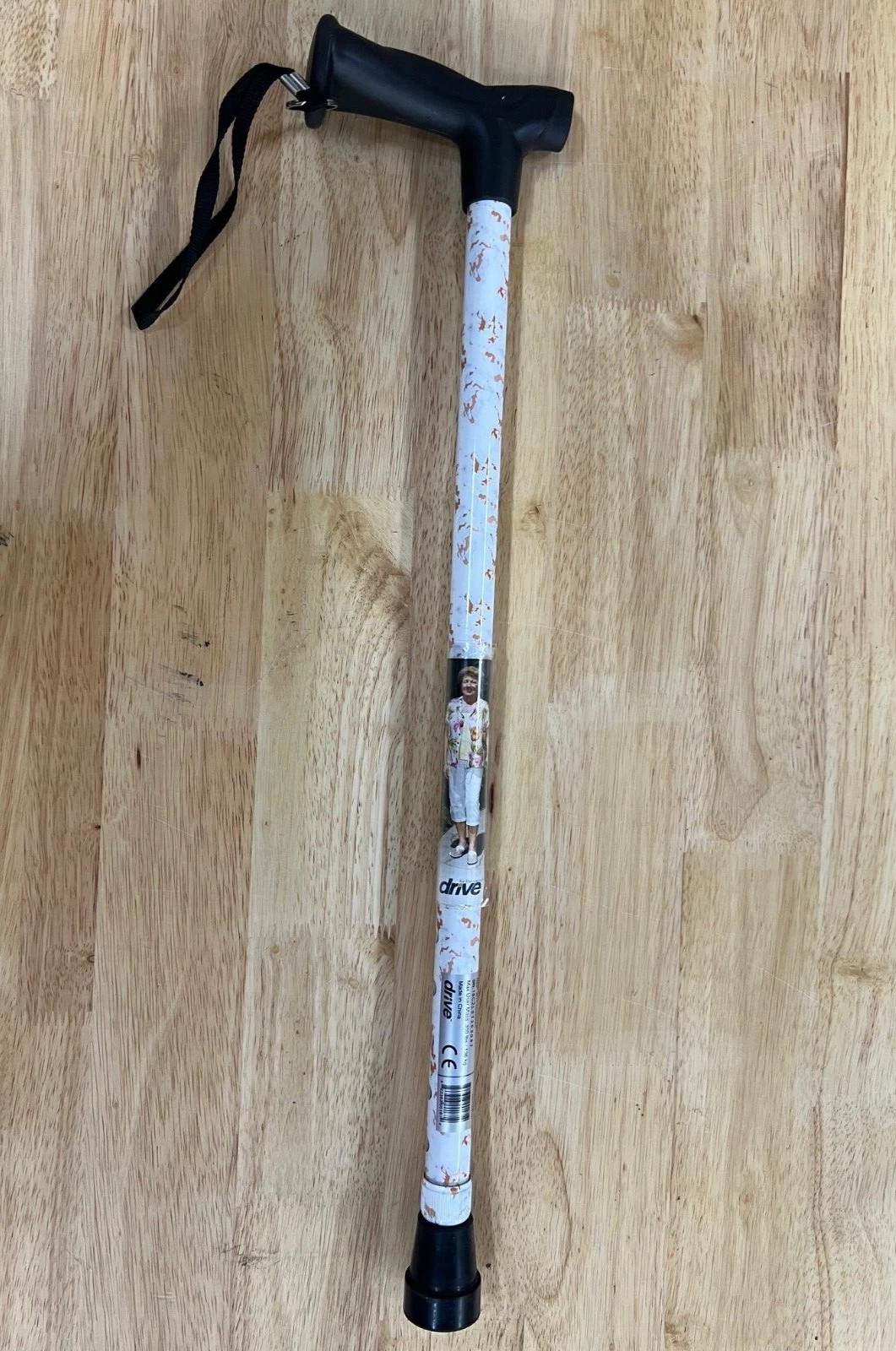 Drive Medical Aluminum Offset Cane with Gel Grip – Adjustable Height Walking