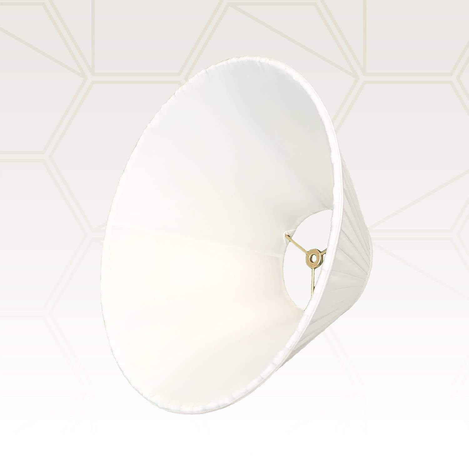 Royal Designs Coolie Empire Side Pleat Basic Lamp Shade White 6" x 18" x 11.5