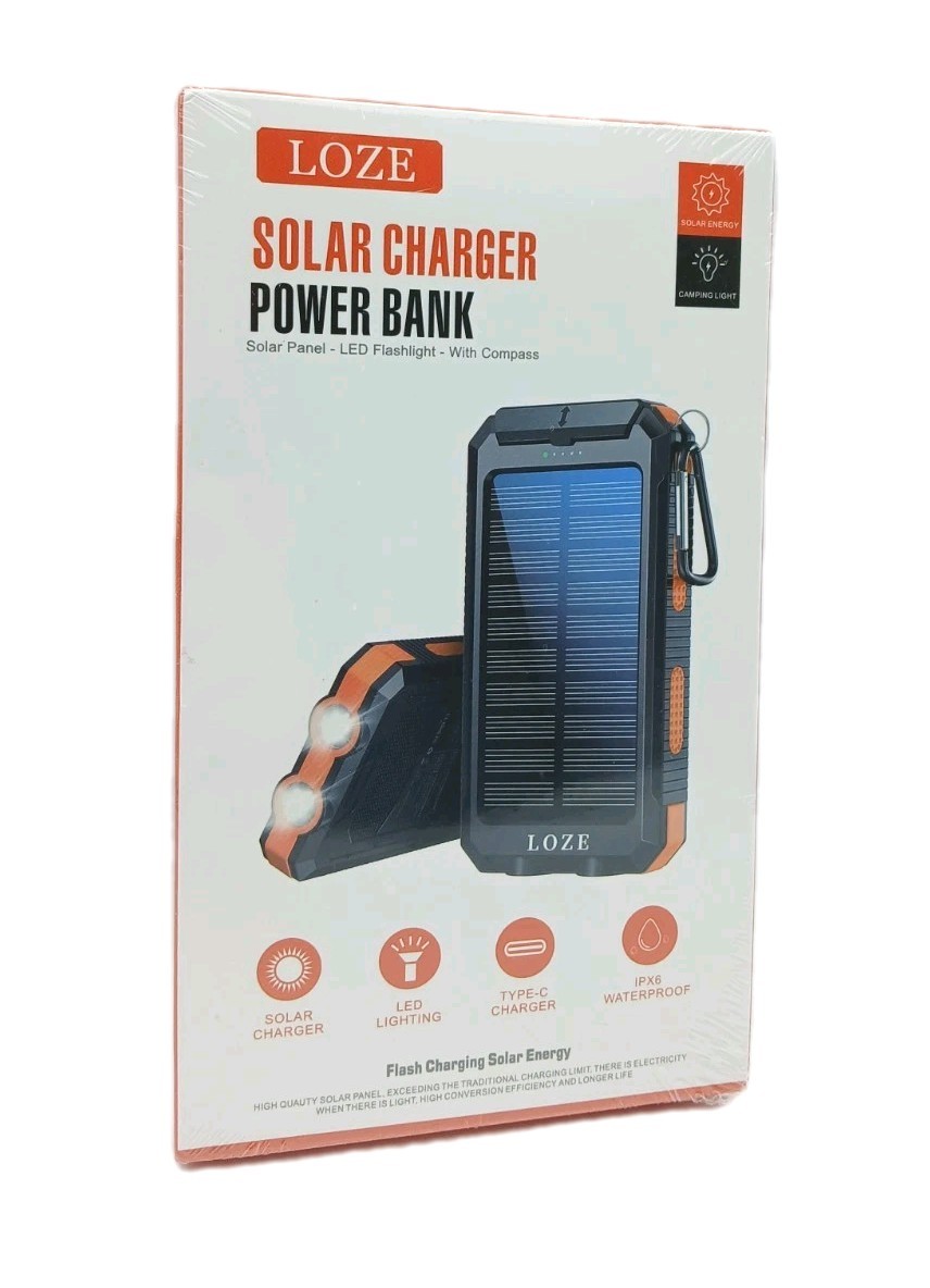 LOZE Solar Charger, 38800mAh Solar Power Bank, Outdoor Portable Flash  Charger