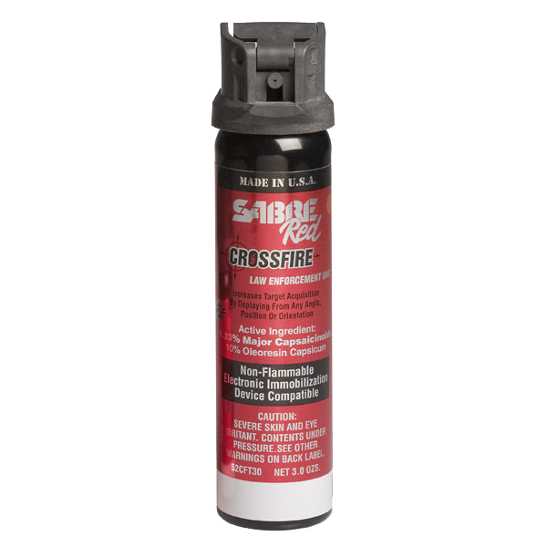 SABRE Red 52CFT30 Crossfire® MK-4 Stream 3.0 oz 1.33% MC UV Dye Pepper Spray