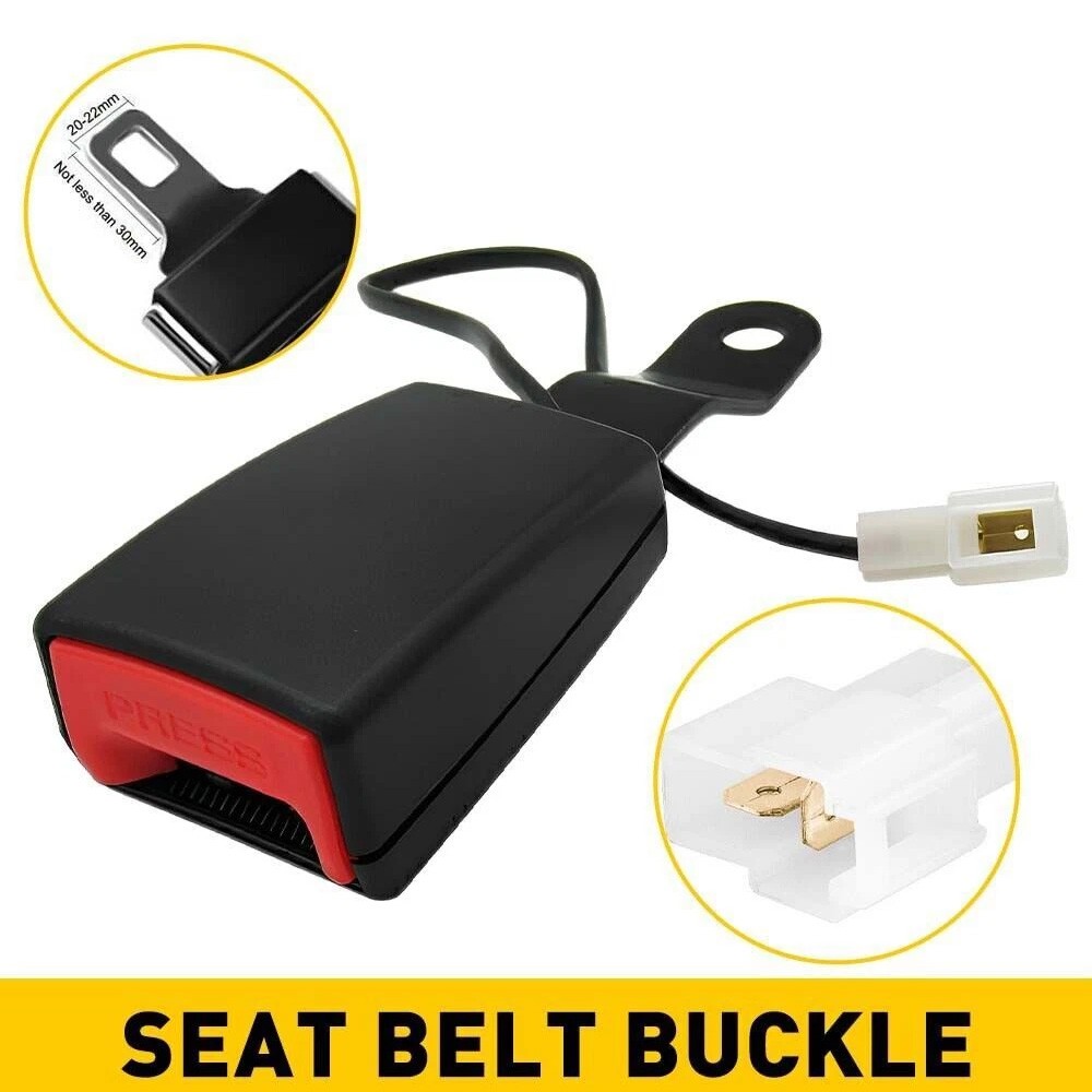 2PCS Universal Front Driver Safety Seat belt Buckle Plug Connector Warning Cable