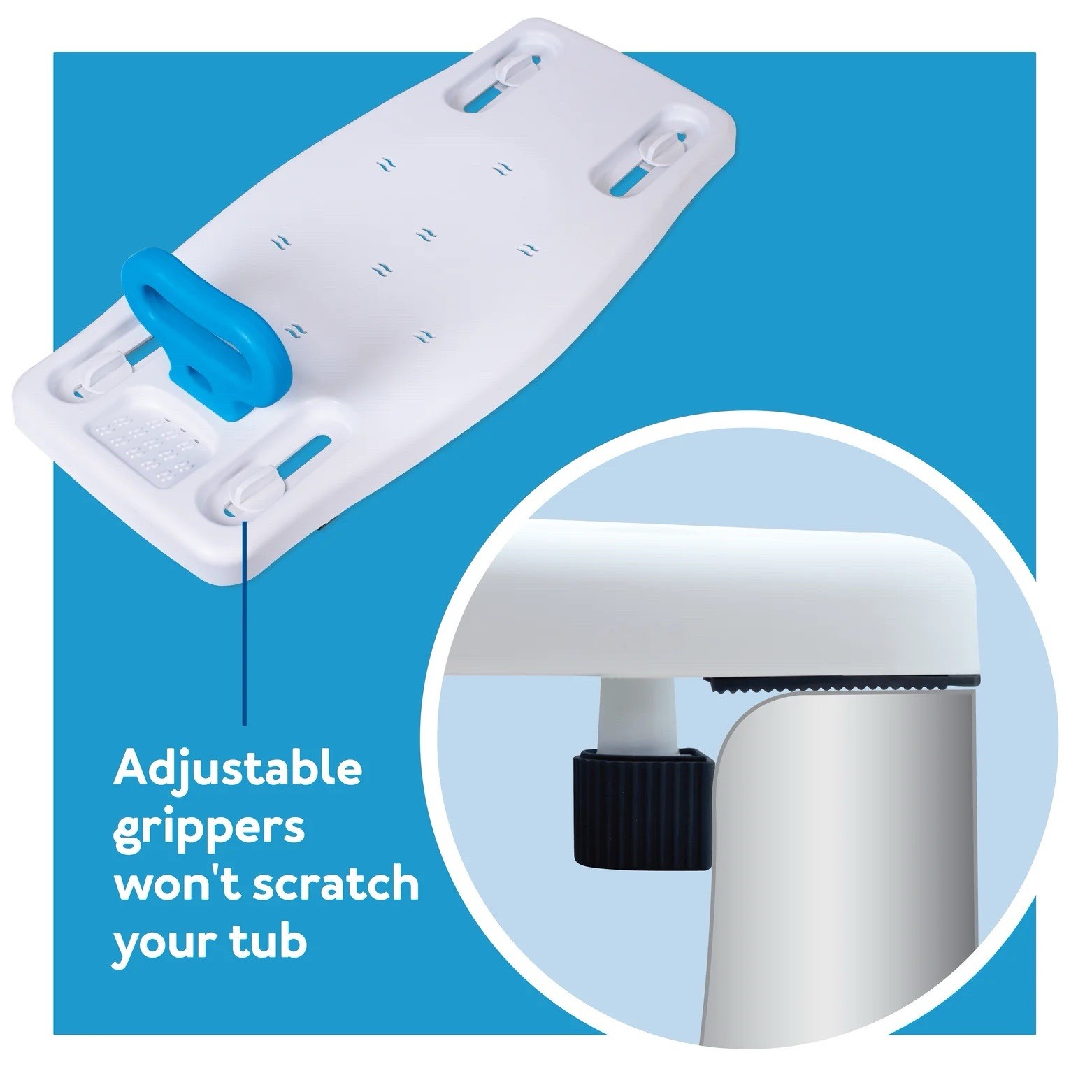 Carex Bathtub Transfer Bench Shower Seat with Handle, New