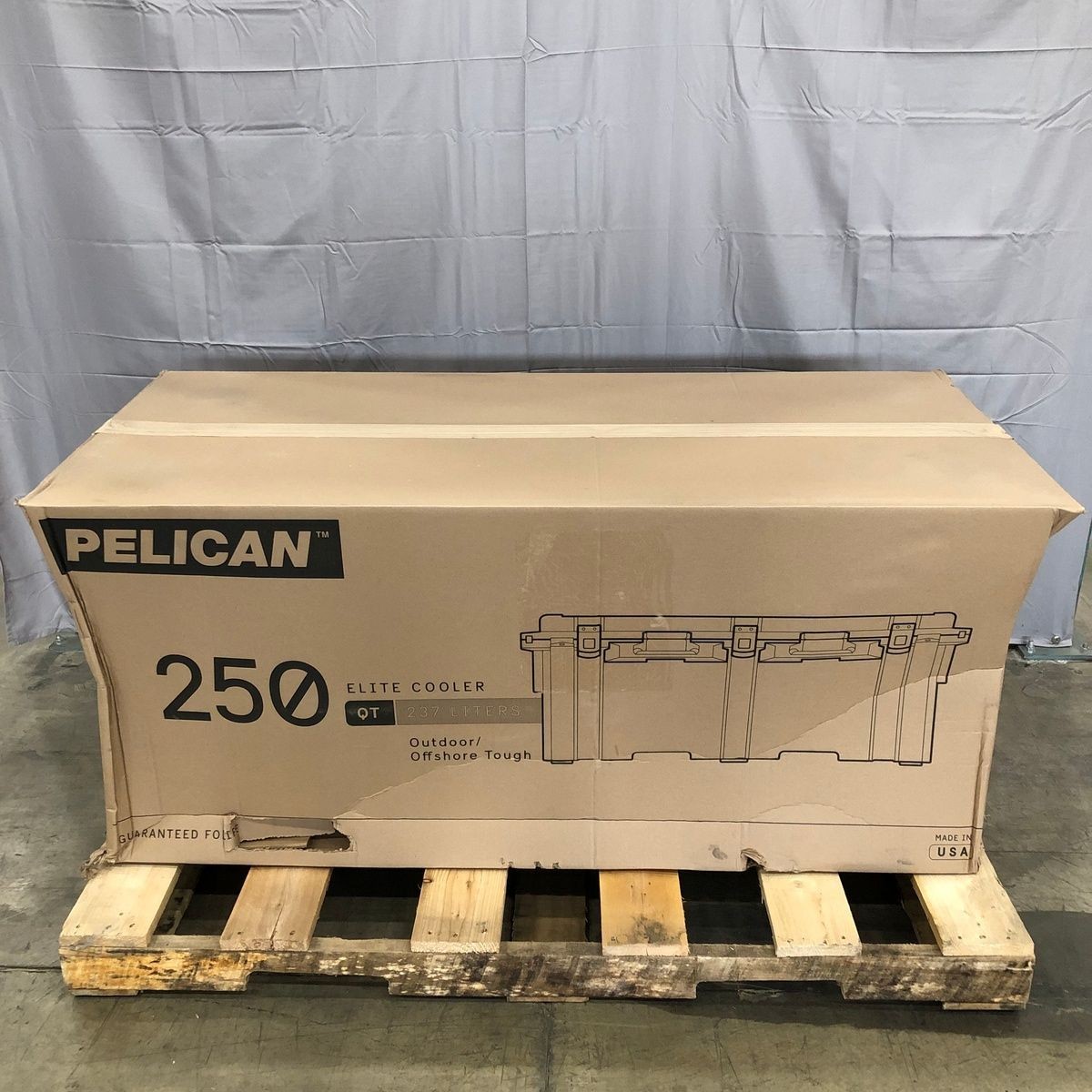 PELICAN Elite Outdoor Cooler 250QT White 200 Can Capacity**