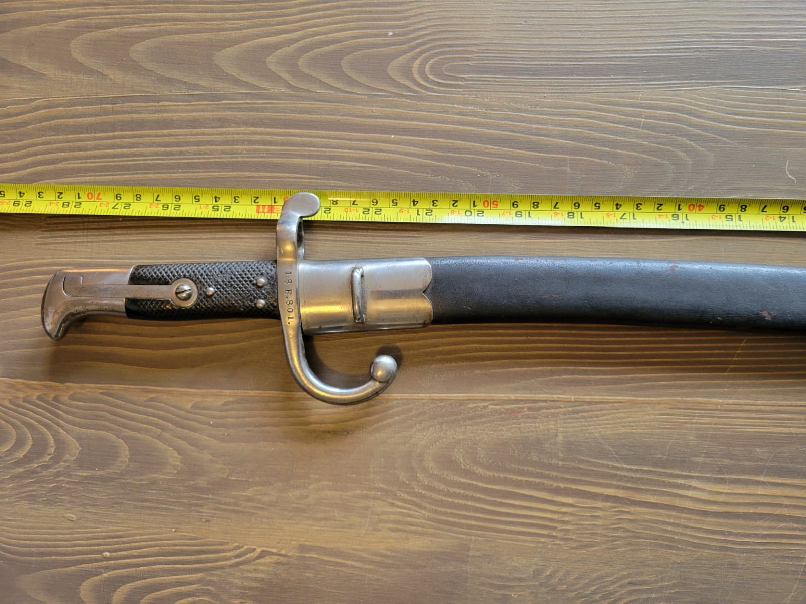 Post-Civil-War German Yatagan Bayonet with Matching Numbers