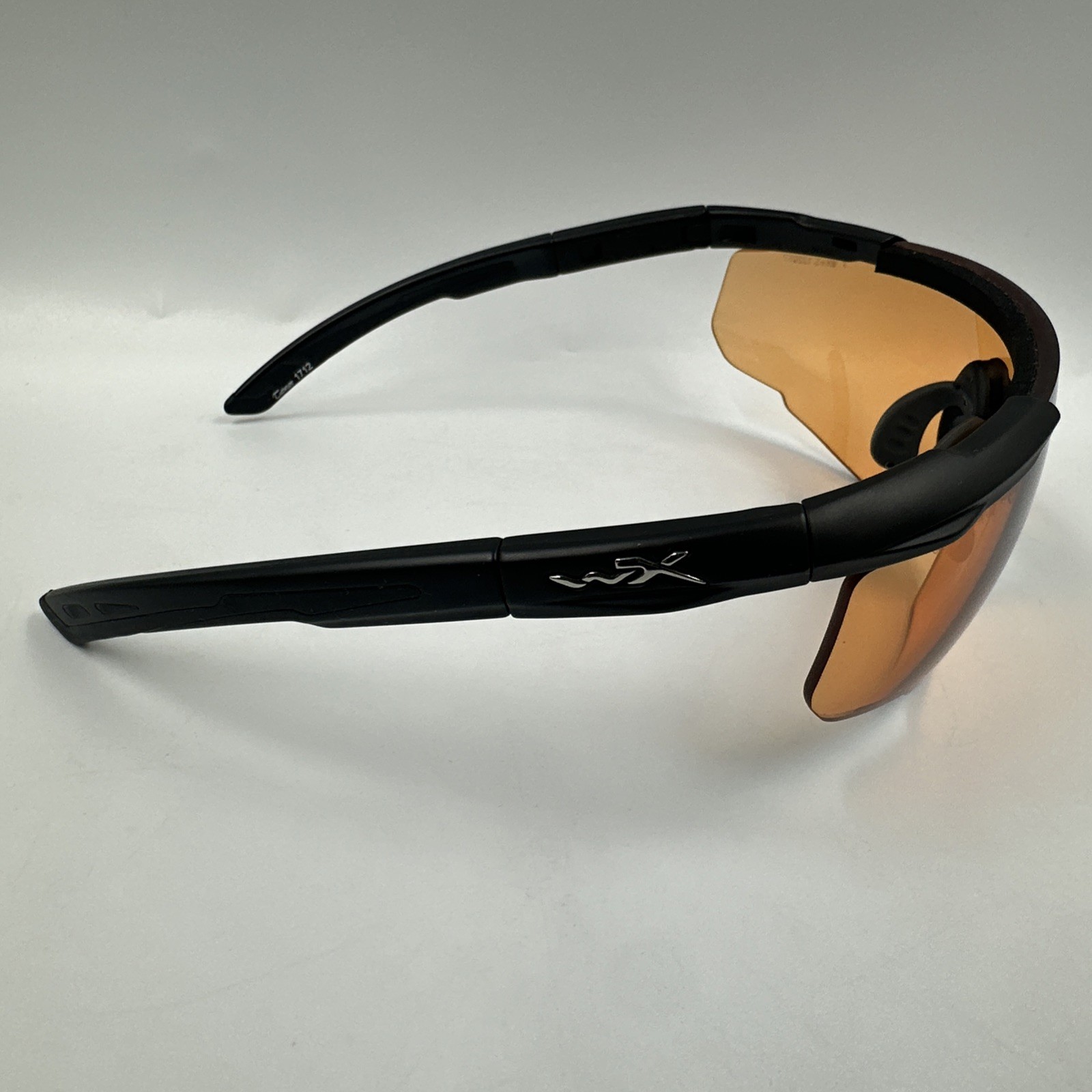 Wiley X Z87 Saber Shooting Safety Glasses Black Frame Orange Lenses w Bag, Strap