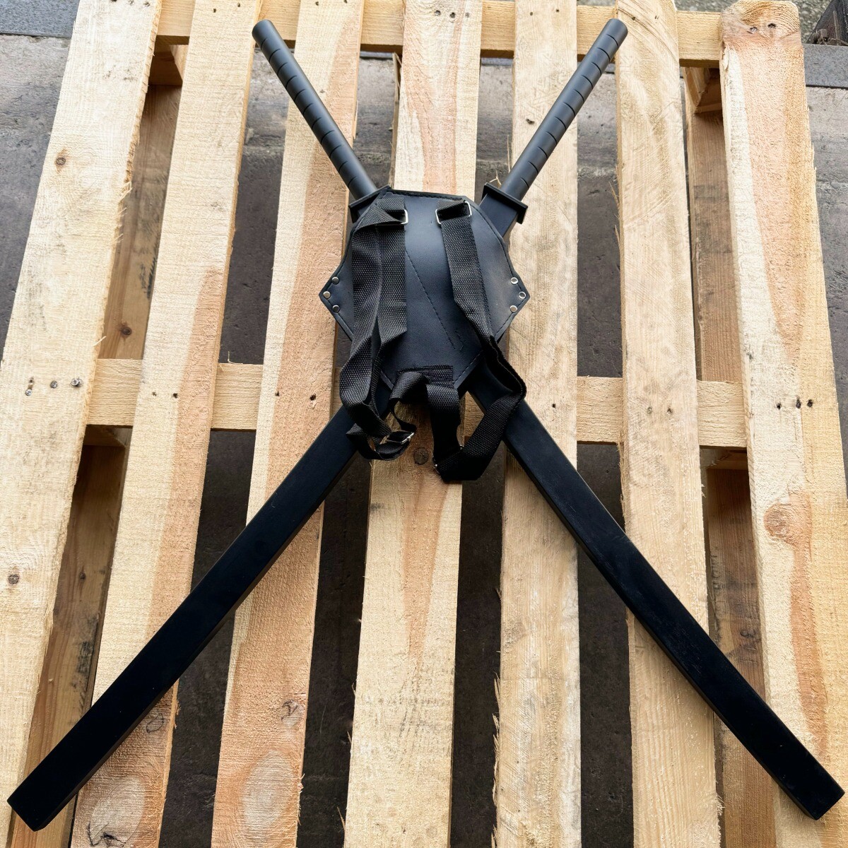 Deadpool Samurai Twin Katana Set Carbon Steel Swords TSuba Dual w/ Backstrap