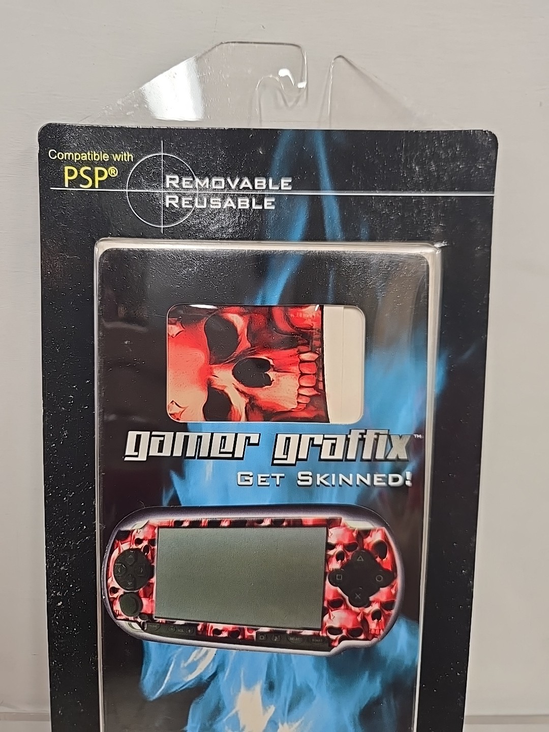 PSP Red Skull Gamer Graffix Removable Reusable Skin Sony NIB NOS