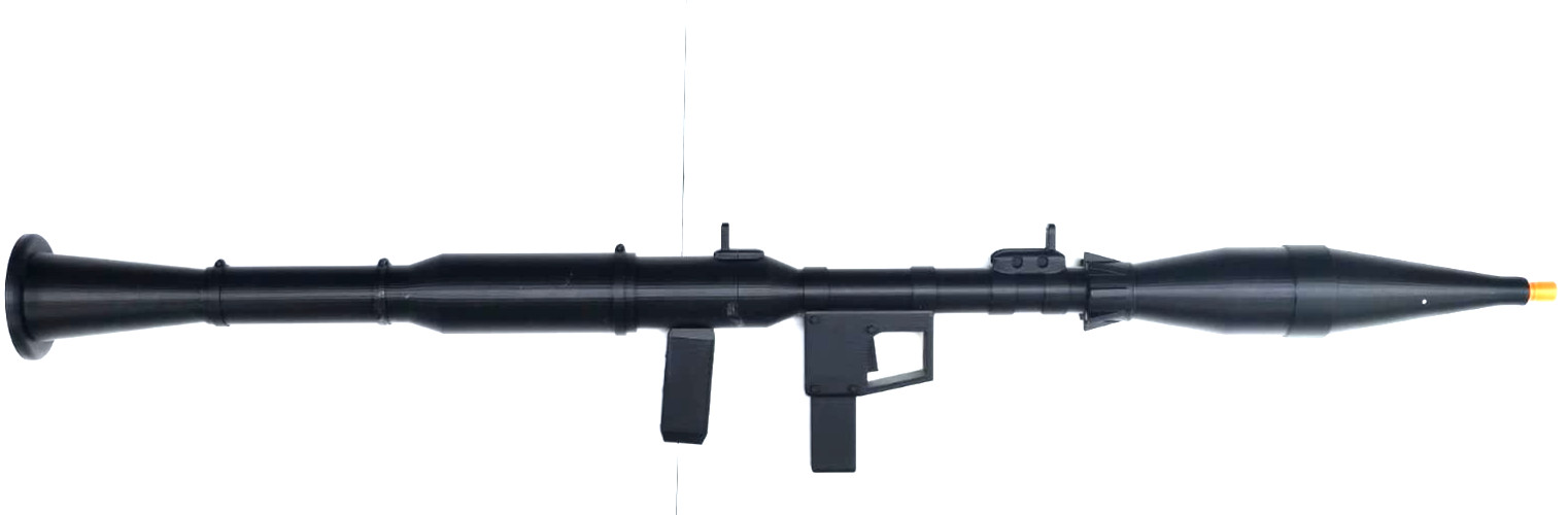 PRG7 RPG Bazooka Rocket Launcher Prop 1:1 Scale Full Size Print 3D Printed Black