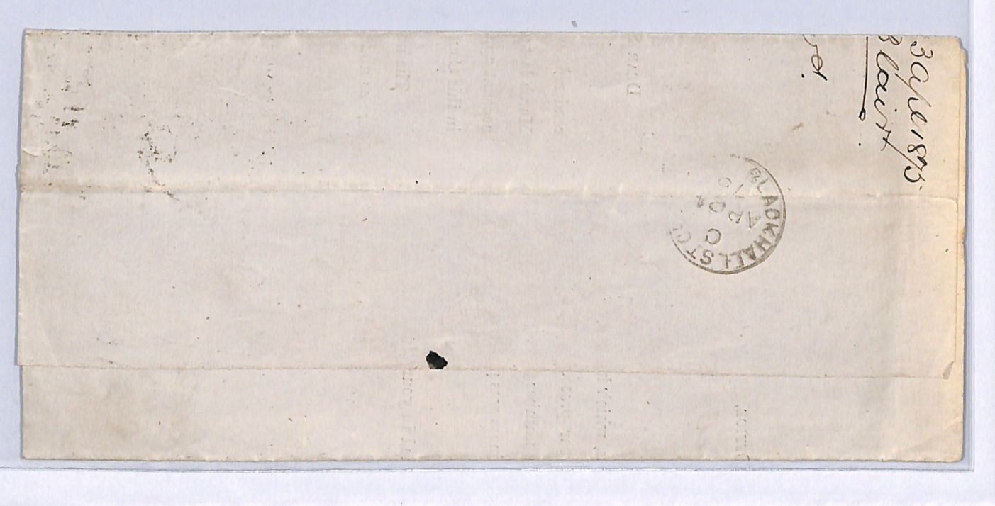 GB QV BANTAM ½d Plate 6 HALFPENNY *OHMS* Cover Greenock 1875 Rothesay XB49