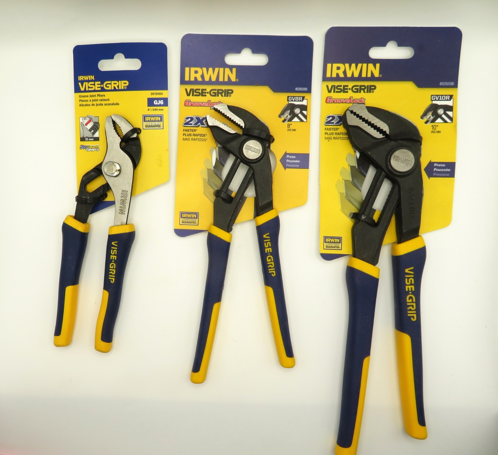 Irwin Groovelock GV8R, GV10R - Groove Joint GJ6 Professional Grade Pliers