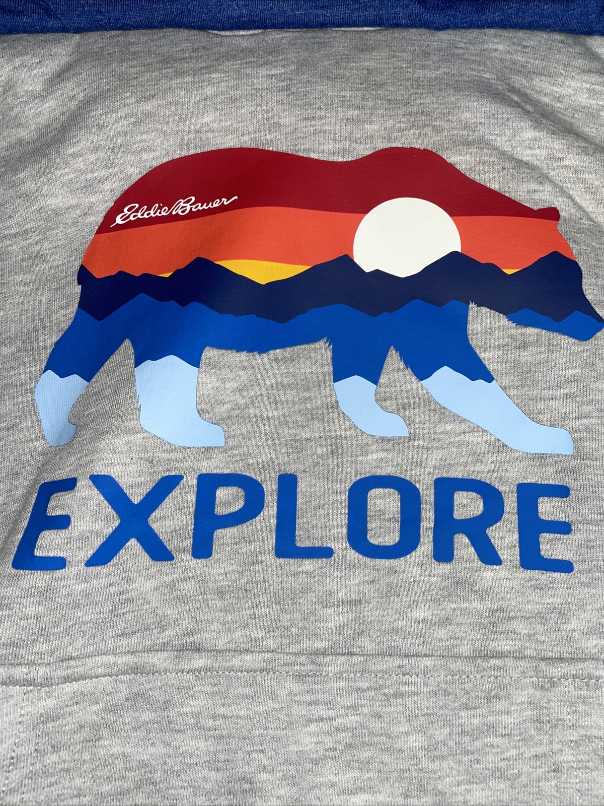 Eddie Bauer Boys Youth Hoodie and Tee Shirt 2 Piece Set Large