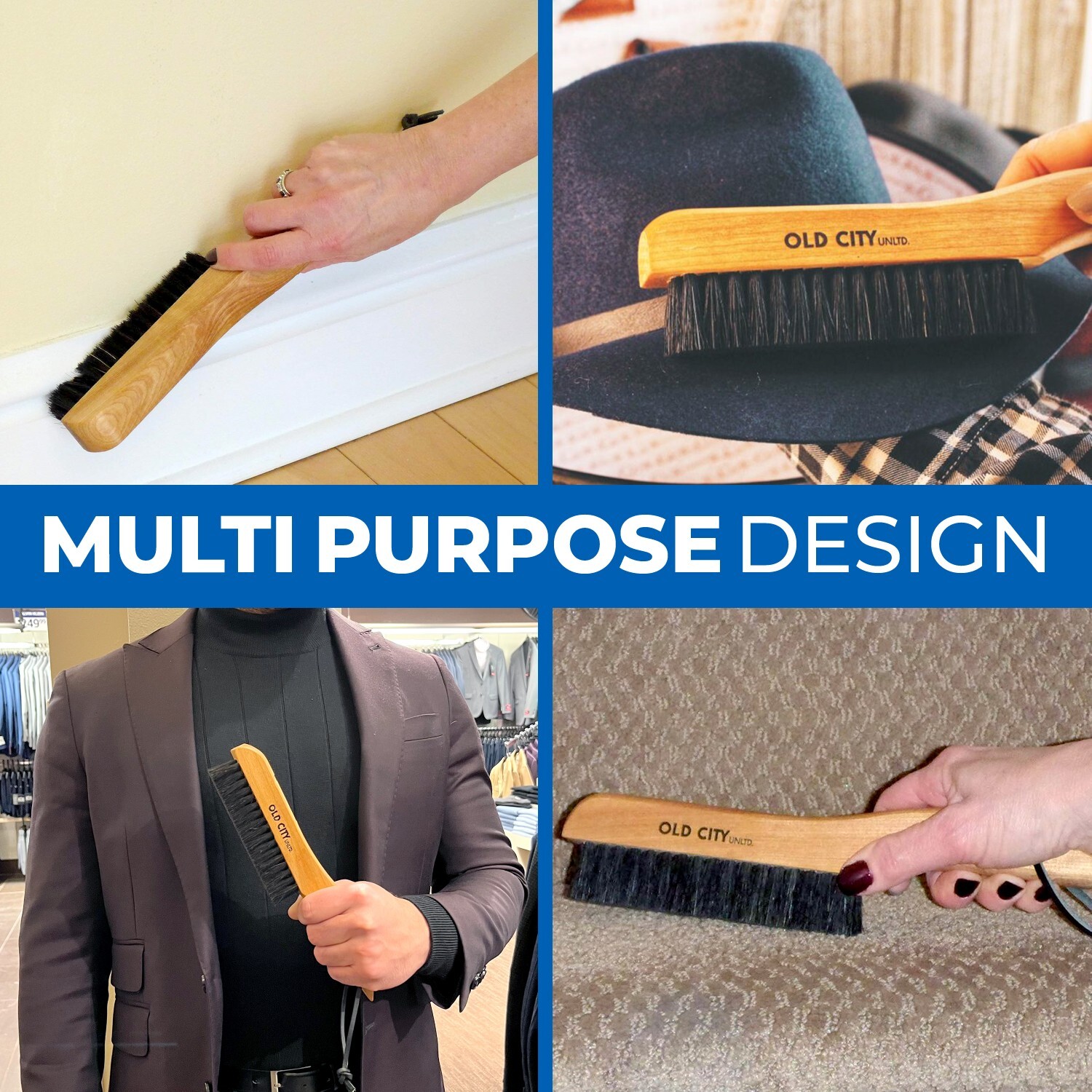 Lint Remover-Garment, Clothes Brush U.S.A. 100% High Quality Boar Bristles