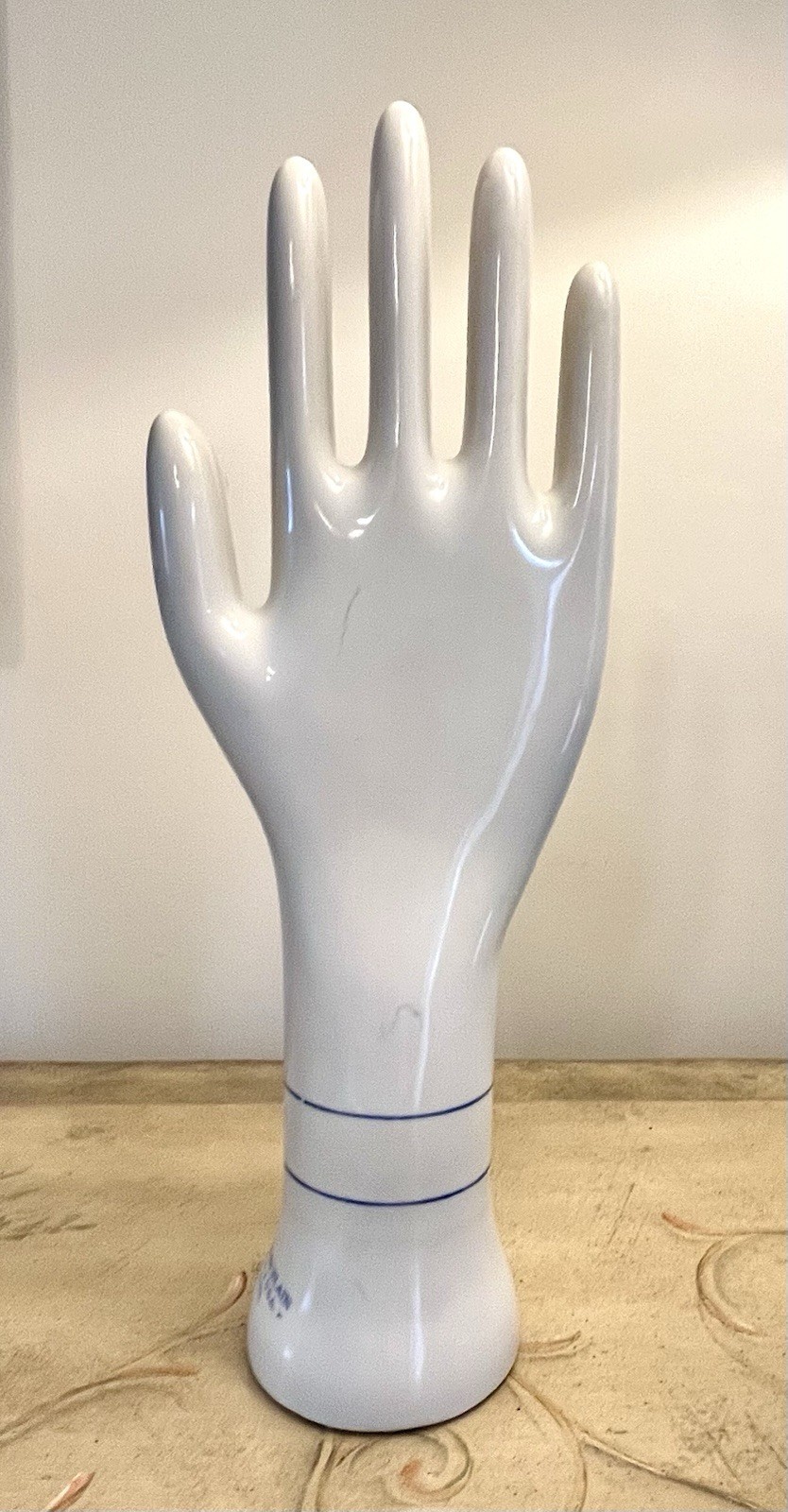 Vtg 1976 GENERAL PORCELAIN Commercial Large Hand Glove Mold Mannequin 14”Display