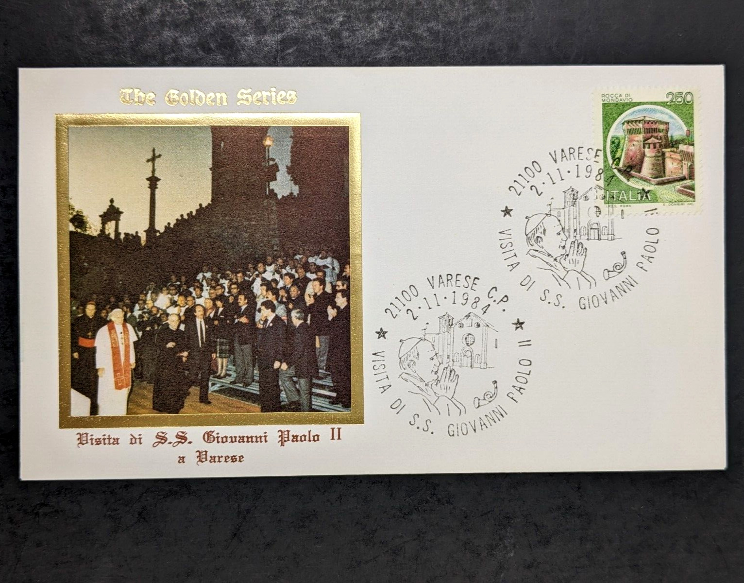 Pope John Paul II, Golden Series Trip to Calabria & Lombardia Covers, Postcards