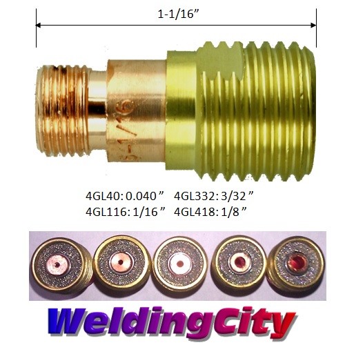 Stubby Gas Lens Kit 1/16"-3/32" TIG Welding Torch 17/18/26 T23D | US Seller Fast